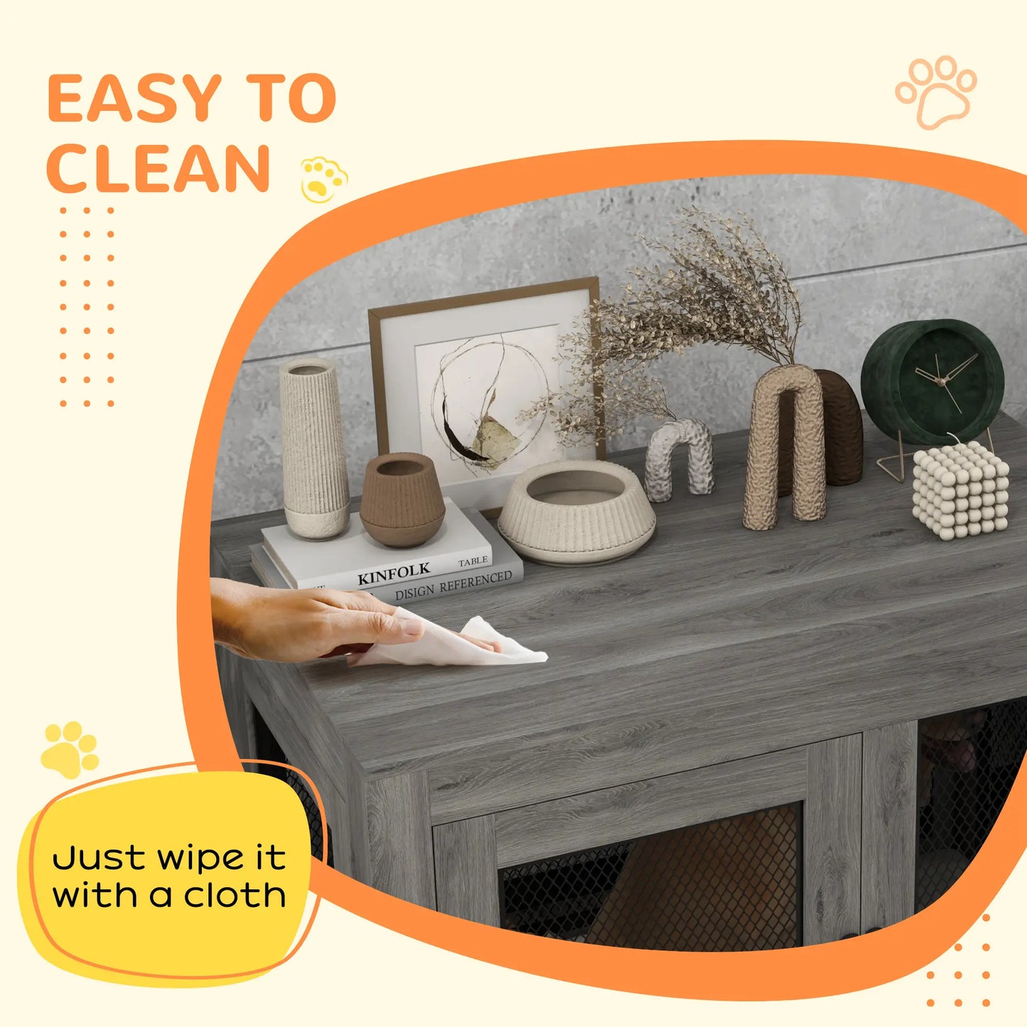 Pet Crate End Table, Water-resistant Cushion, Large Medium Dogs, Grey Houses, Kennels & Pens at Gallery Canada