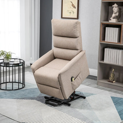 Power Lift Chair Recliner with Remote, Side Pockets, Brown Electric Power Lift Chairs at Gallery Canada