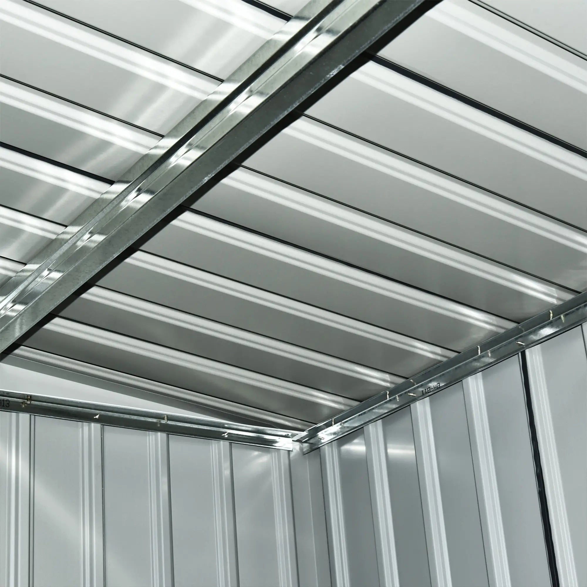 9x4 Outdoor Storage Shed, Galvanized Steel, Dark Grey Sheds at Gallery Canada