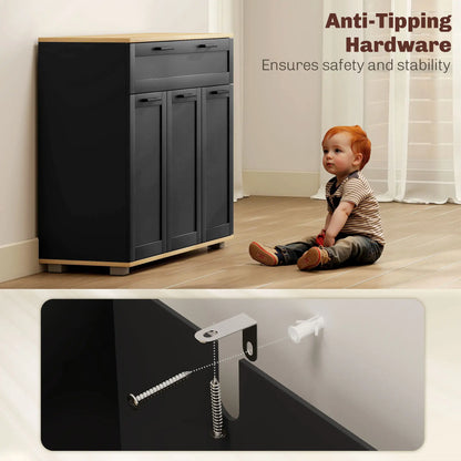 Sideboard Buffet Cabinet, 40" Black, Coffee Bar with Drawer, Doors, Shelves, Black Bar Cabinets at Gallery Canada