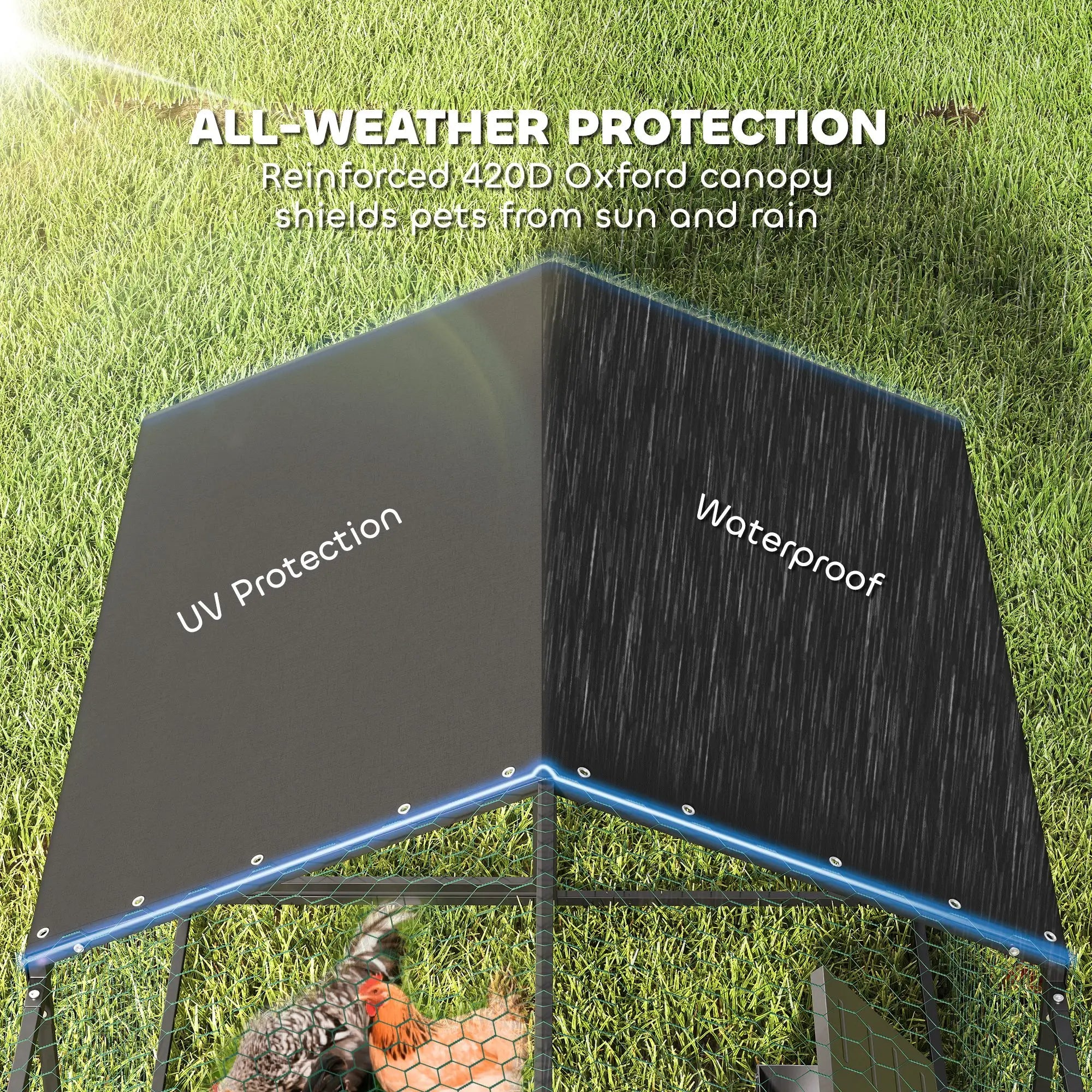 Large Metal Chicken Coop, Waterproof Cover, 3-5 Poultry, Outdoor Cage Chicken Coops at Gallery Canada