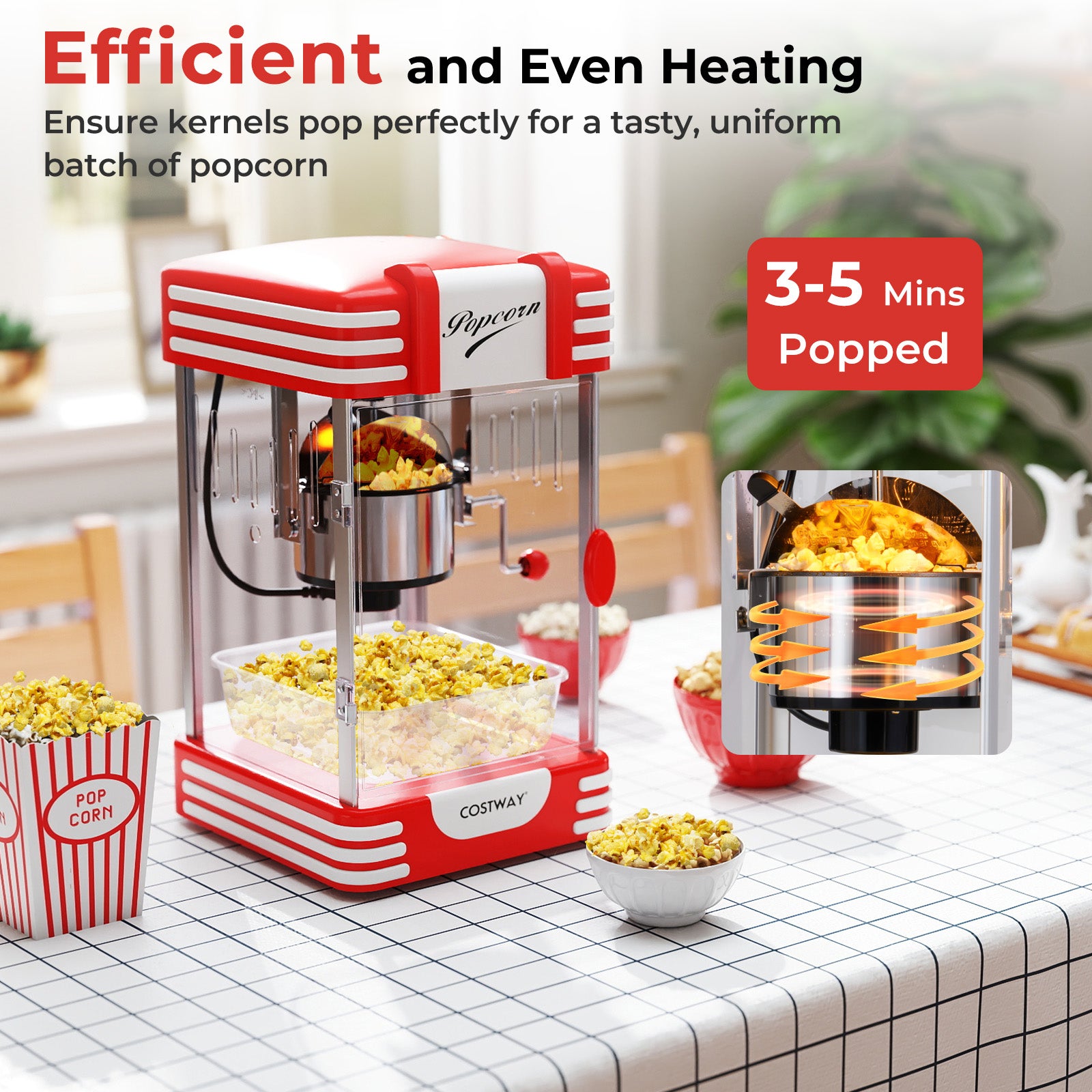 Countertop Popcorn Maker, Stainless Steel Kettle, Red Small Appliances at Gallery Canada