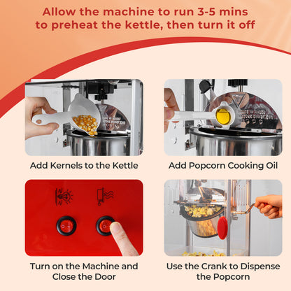 Countertop Popcorn Maker, Stainless Steel Kettle, Red Small Appliances at Gallery Canada