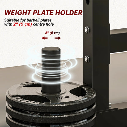 Adjustable Squat Rack, 660 Lbs Multi-Function Barbell Rack, Black Dumbbells & Barbells at Gallery Canada