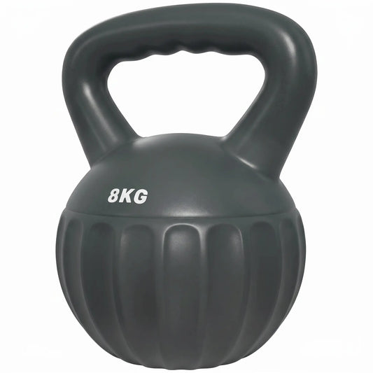 18 lbs Kettlebell, Non-Slip Handle For Home Gym, Grey Strength Training Equipment Grey at Gallery Canada
