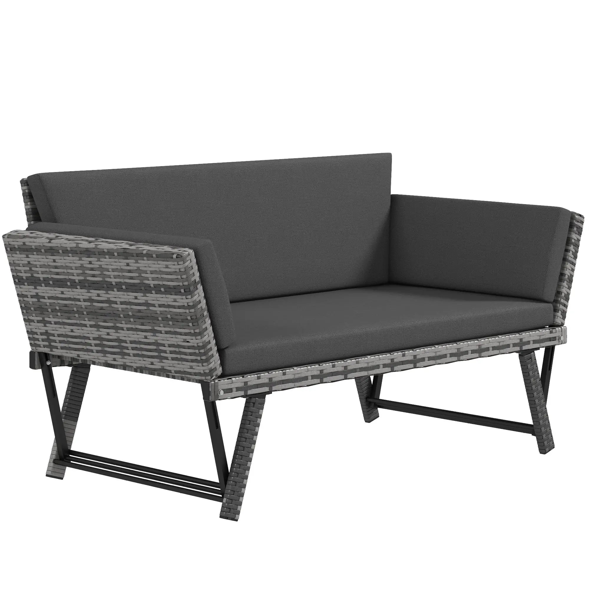 Convertible Wicker Patio Chaise Lounge, Grey Patio Furniture Sets at Gallery Canada