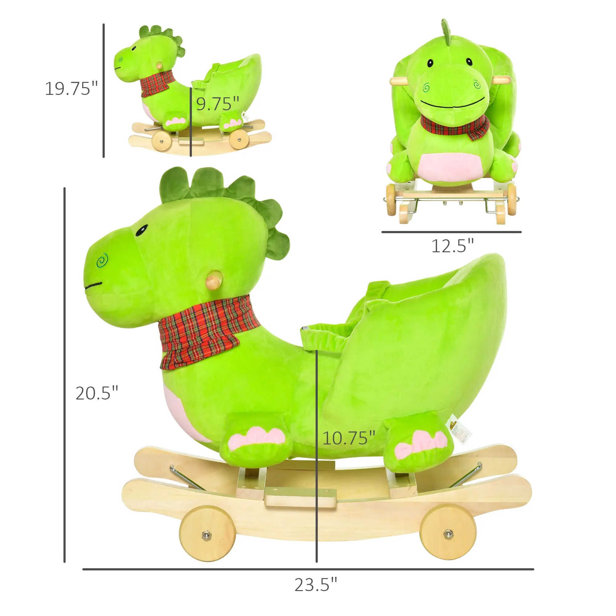 Interactive Plush Ride-On Rocking Dinosaur, Nursery Songs, 18+ Months Rocking Horses at Gallery Canada