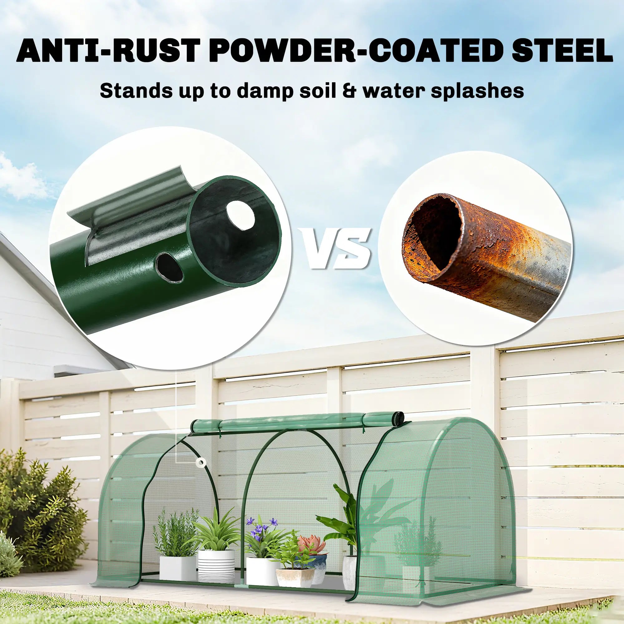 Mini Greenhouse With Zippered Doors, 79