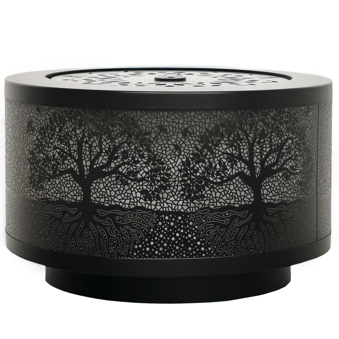 Outdoor Water Fountain with LED Lights, 10" Tall, Black Water Fountains Black at Gallery Canada