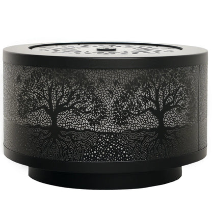 Outdoor Water Fountain with LED Lights, 10" Tall, Black Water Fountains Black at Gallery Canada