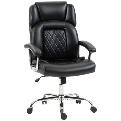 Big and Tall Office Chair 400 lbs, PU Leather, High Back, Black Executive & Manager Chairs at Gallery Canada