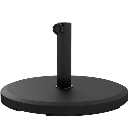 29 lbs Cement Patio Umbrella Base, 19" Heavy Duty Parasol Stand Holder Umbrella Bases Black at Gallery Canada