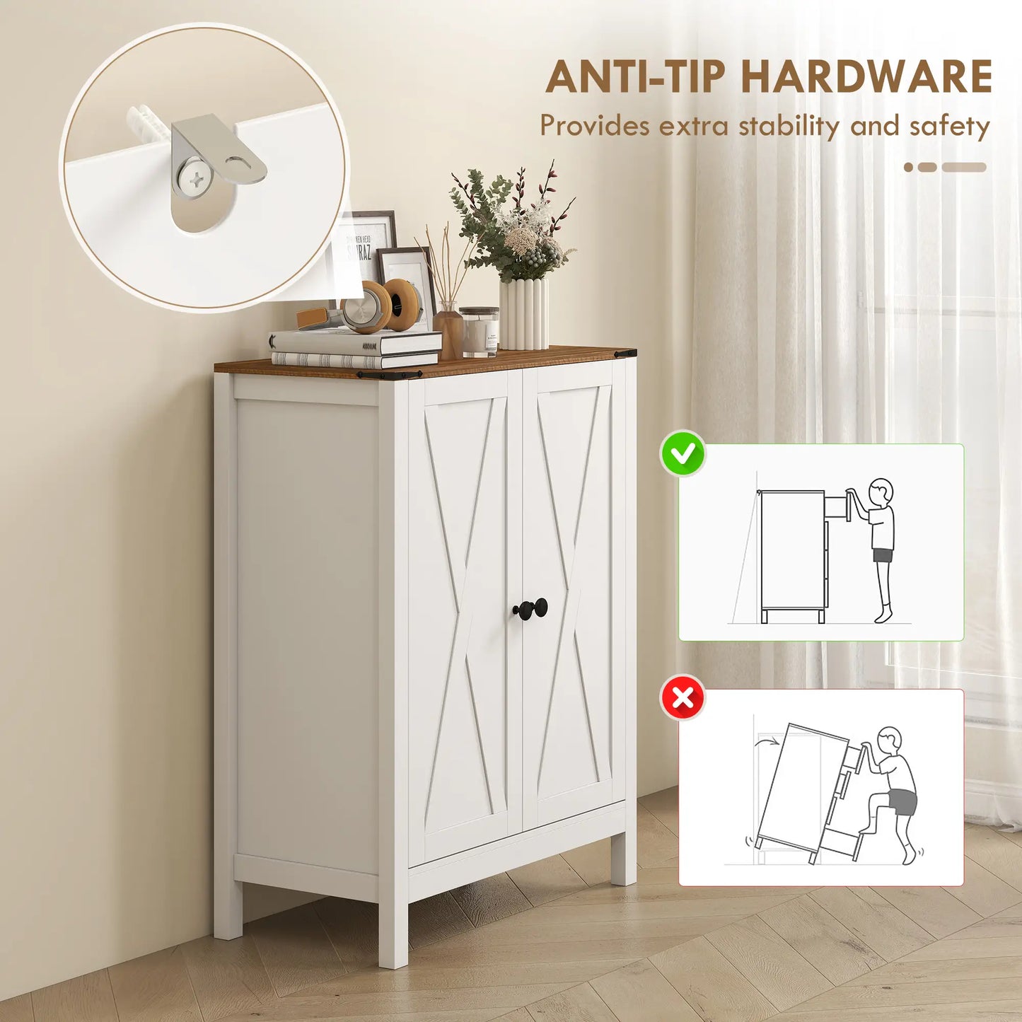 Shoe Cabinet With Barn Doors, Adjustable Shelves, Holds 15 Pairs, White Shoe Storage Cabinets & Racks at Gallery Canada