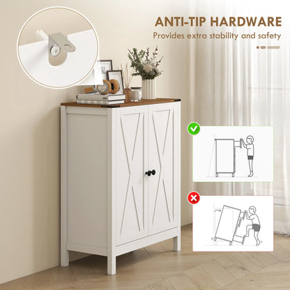 Shoe Cabinet With Barn Doors, Adjustable Shelves, Holds 15 Pairs, White Shoe Storage Cabinets & Racks at Gallery Canada
