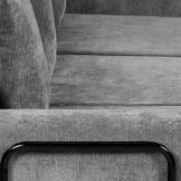 96.5" Folding Sofa Bed, Convertible 3 Seater Modular Couch, Grey