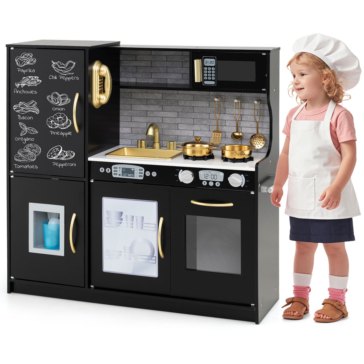 Toddler Pretend Play Kitchen, 3-6 Years, Black Play Kitchen Sets at Gallery Canada