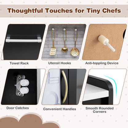 Toddler Pretend Play Kitchen, 3-6 Years, Black Play Kitchen Sets at Gallery Canada