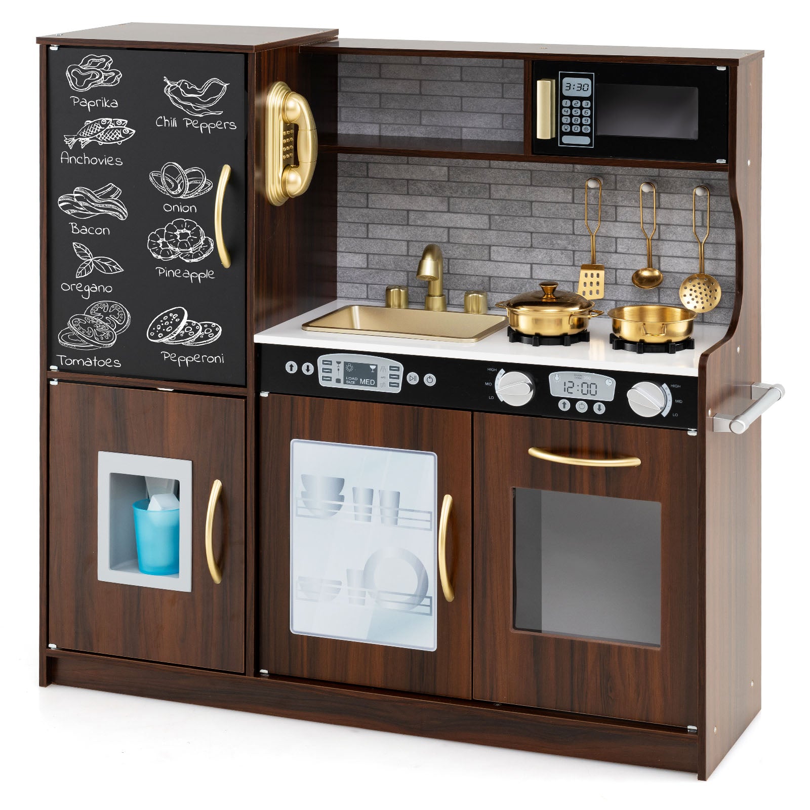 Toddler Pretend Play Kitchen, 3-6 Years Old, Brown Play Kitchen Sets at Gallery Canada