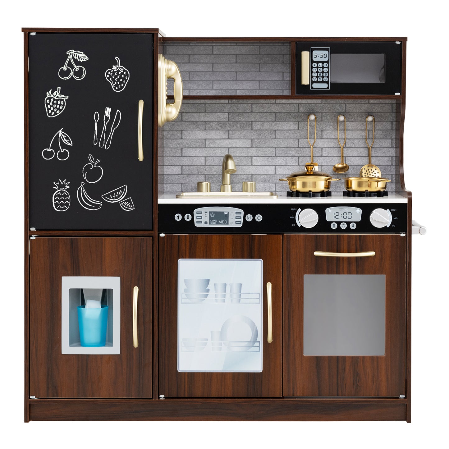 Toddler Pretend Play Kitchen, 3-6 Years Old, Brown Play Kitchen Sets at Gallery Canada