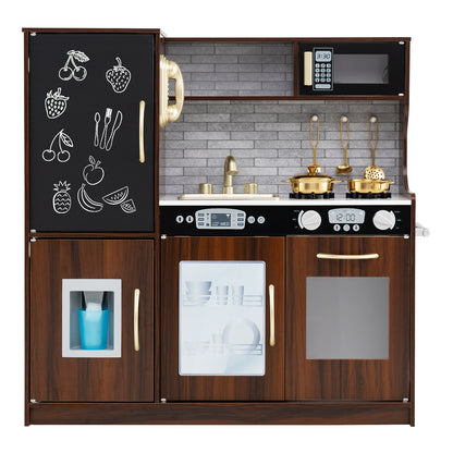 Toddler Pretend Play Kitchen, 3-6 Years Old, Brown Play Kitchen Sets at Gallery Canada