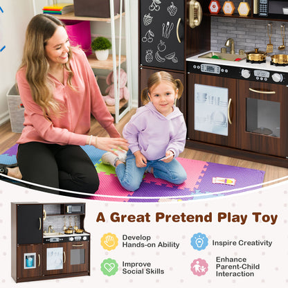 Toddler Pretend Play Kitchen, 3-6 Years Old, Brown Play Kitchen Sets at Gallery Canada