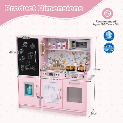 Toddler Pretend Play Kitchen for Boys and Girls 3-6 Years Old, Light Pink Play Kitchen Sets at Gallery Canada