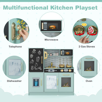 Toddler Pretend Play Kitchen, 3-6 Years Old, Green Play Kitchen Sets at Gallery Canada