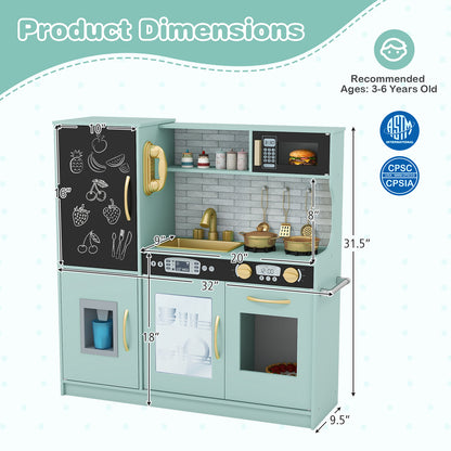 Toddler Pretend Play Kitchen, 3-6 Years Old, Green Play Kitchen Sets at Gallery Canada