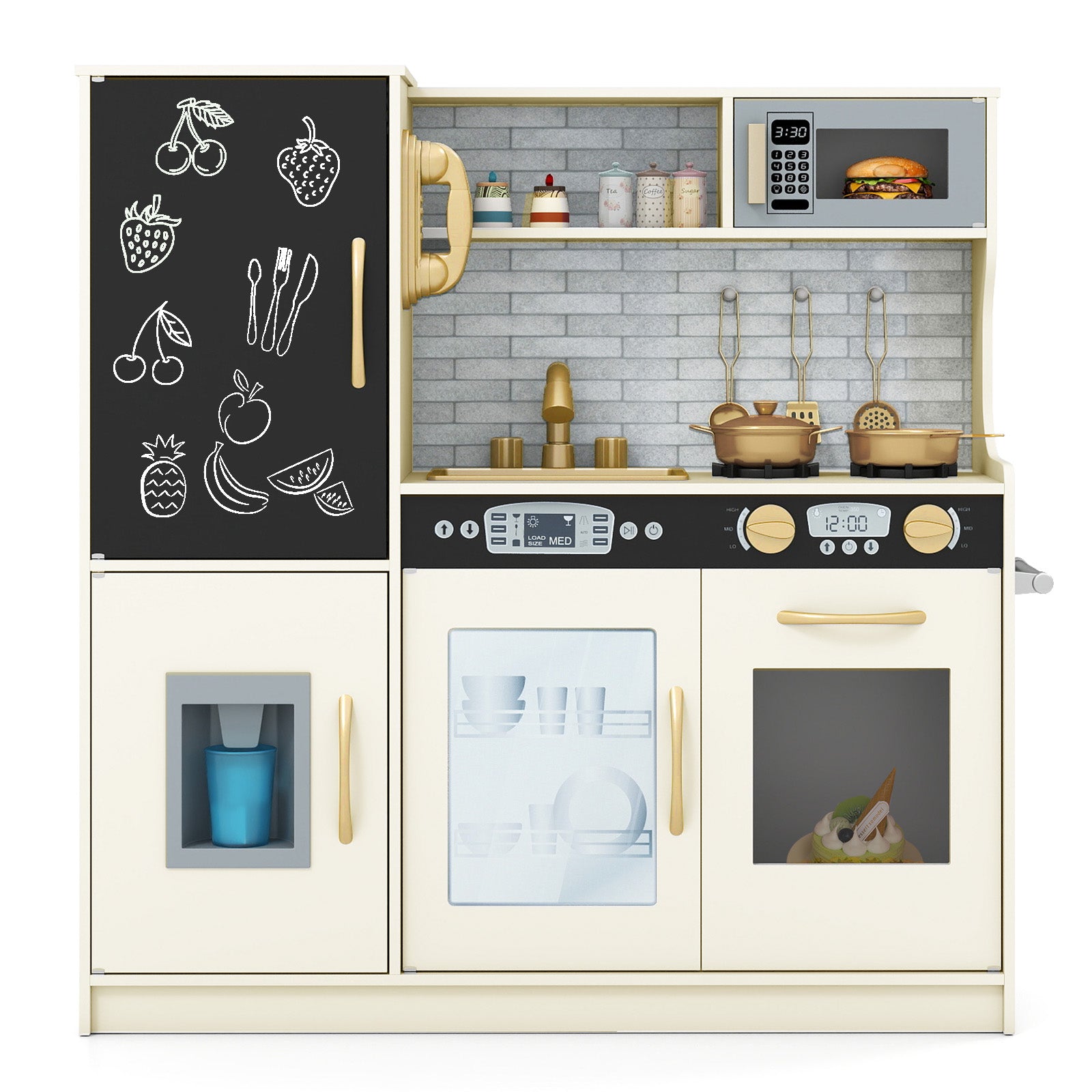 Toddler Pretend Play Kitchen, 3-6 Years, Cream White Play Kitchen Sets at Gallery Canada