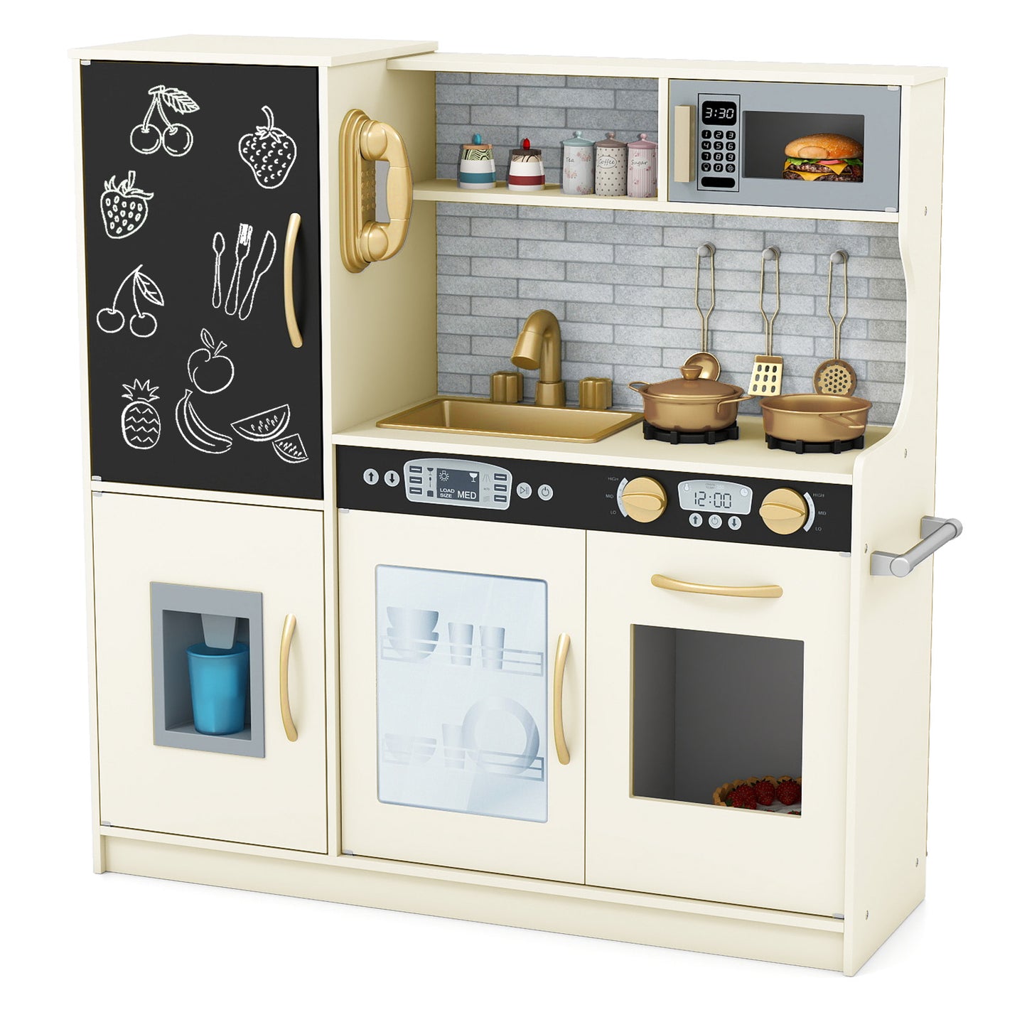Toddler Pretend Play Kitchen, 3-6 Years, Cream White Play Kitchen Sets at Gallery Canada