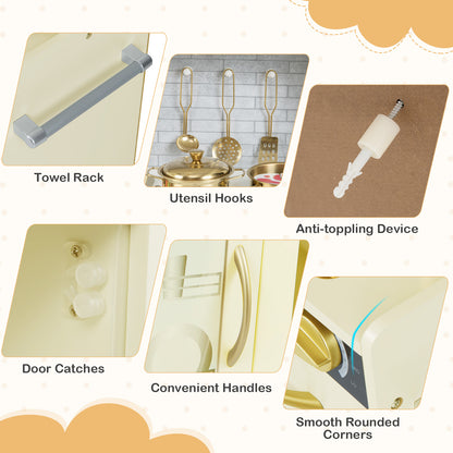 Toddler Pretend Play Kitchen, 3-6 Years, Cream White Play Kitchen Sets at Gallery Canada