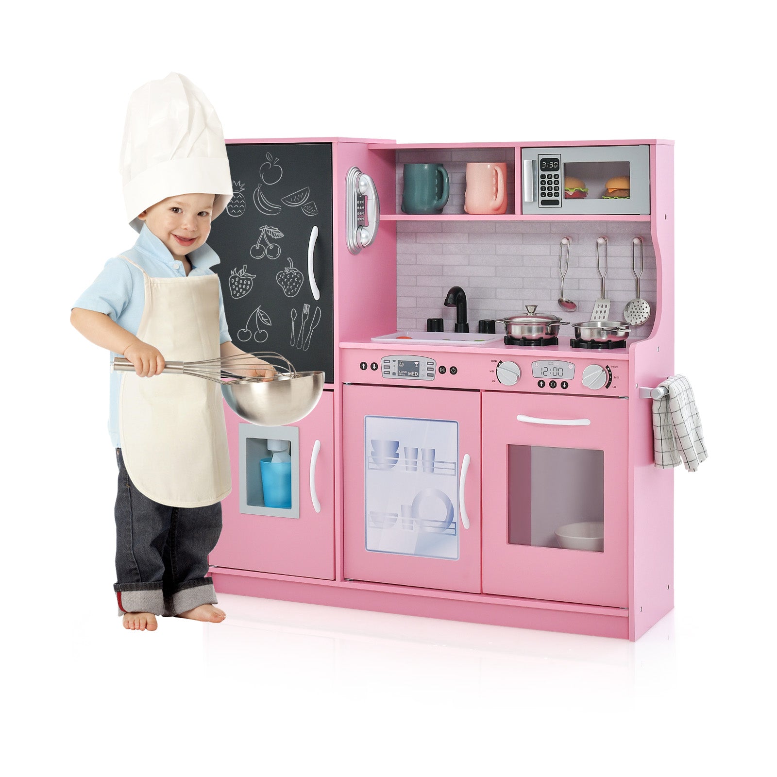 Toddler Pretend Play Kitchen, 3-6 Years Old, Pink Play Kitchen Sets at Gallery Canada
