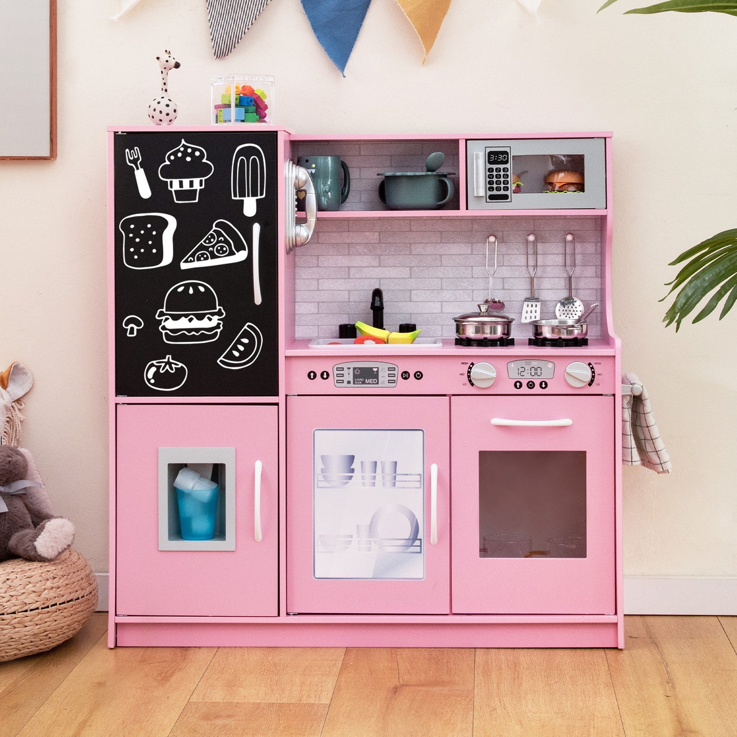 Toddler Pretend Play Kitchen, 3-6 Years Old, Pink Play Kitchen Sets at Gallery Canada