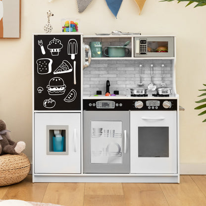 Toddler Pretend Play Kitchen for Boys and Girls 3-6 Years Old, White Play Kitchen Sets at Gallery Canada