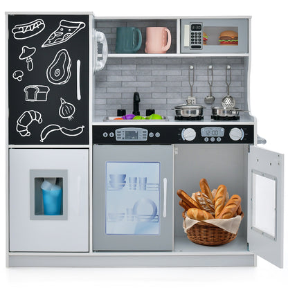 Toddler Pretend Play Kitchen for Boys and Girls 3-6 Years Old, White Play Kitchen Sets at Gallery Canada