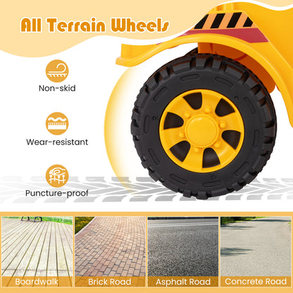 Toddler Ride on Car with Adjustable Roller and Under-Seat Storage, Yellow Push & Pedal Ride On Toys at Gallery Canada