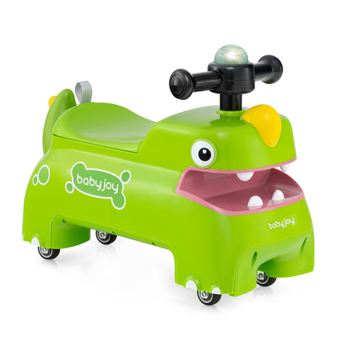 Toddler Ride On Toy Car With Lights, Music, Green