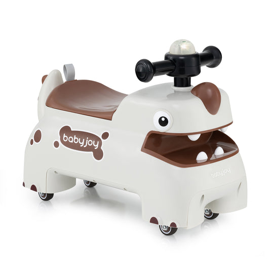 Toddler Ride On Toy Walking Sliding Car, White Push & Pedal Ride On Toys White at Gallery Canada