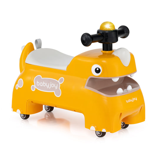 Toddler Ride On Toy Walking Sliding Car, Yellow Push & Pedal Ride On Toys Yellow at Gallery Canada