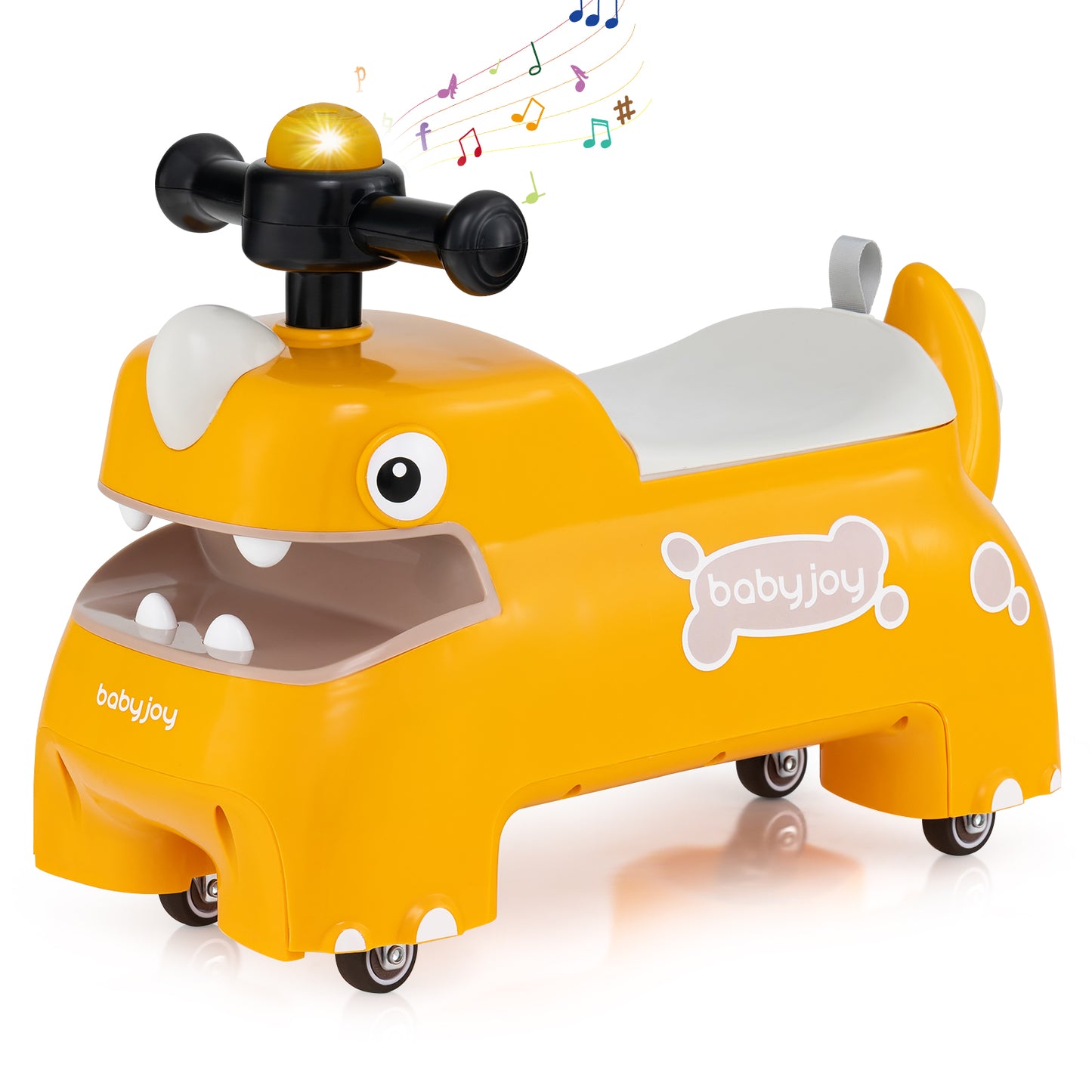 Toddler Ride on Toy Walking Sliding Car with Lights and Music, Yellow Push & Pedal Ride On Toys at Gallery Canada