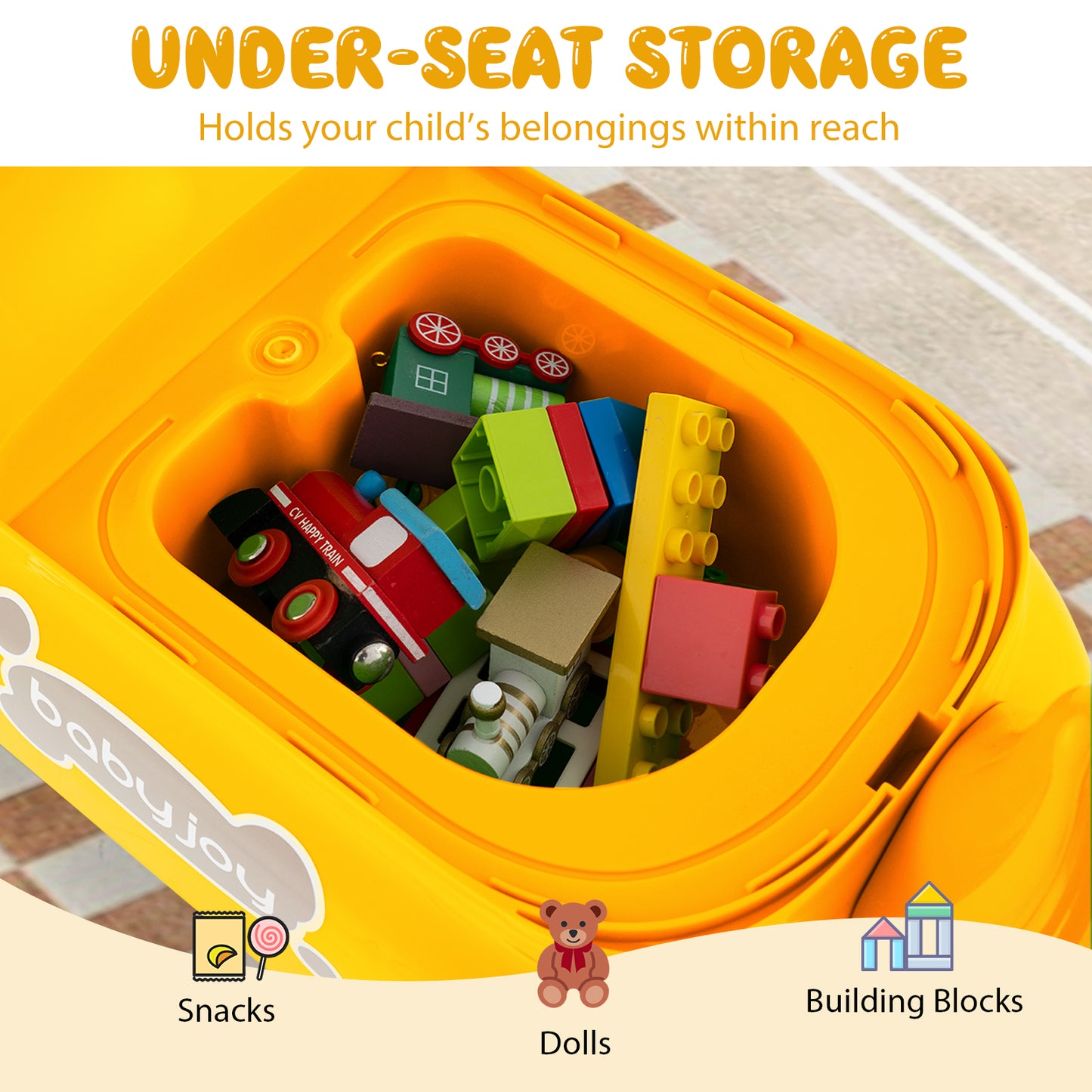 Toddler Ride on Toy Walking Sliding Car with Lights and Music, Yellow Push & Pedal Ride On Toys at Gallery Canada