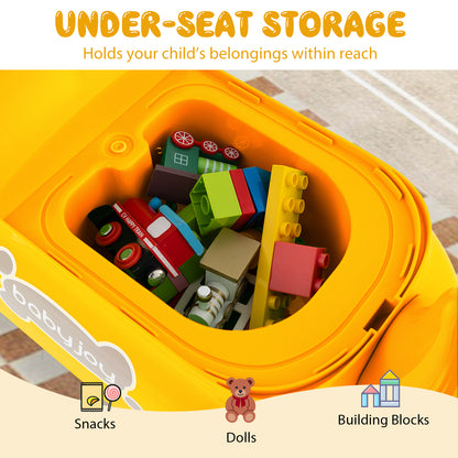 Toddler Ride on Toy Walking Sliding Car with Lights and Music, Yellow Push & Pedal Ride On Toys at Gallery Canada