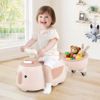 Toddler Ride On Toy With Trailer, Light Music, Beige Powered Ride On Toys at Gallery Canada