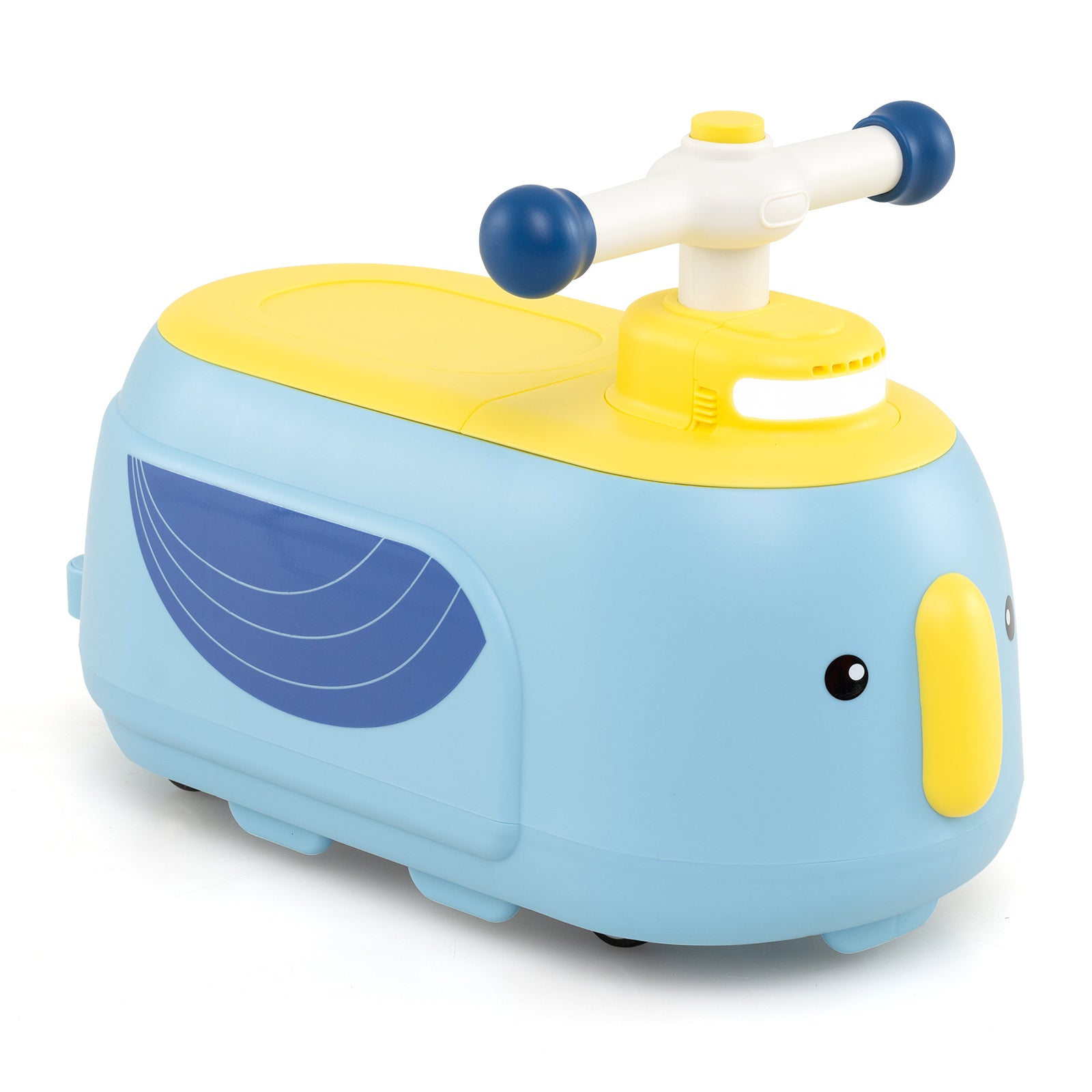 Toddler Ride on Toy with Trailer and Light Music, Blue Powered Ride On Toys at Gallery Canada