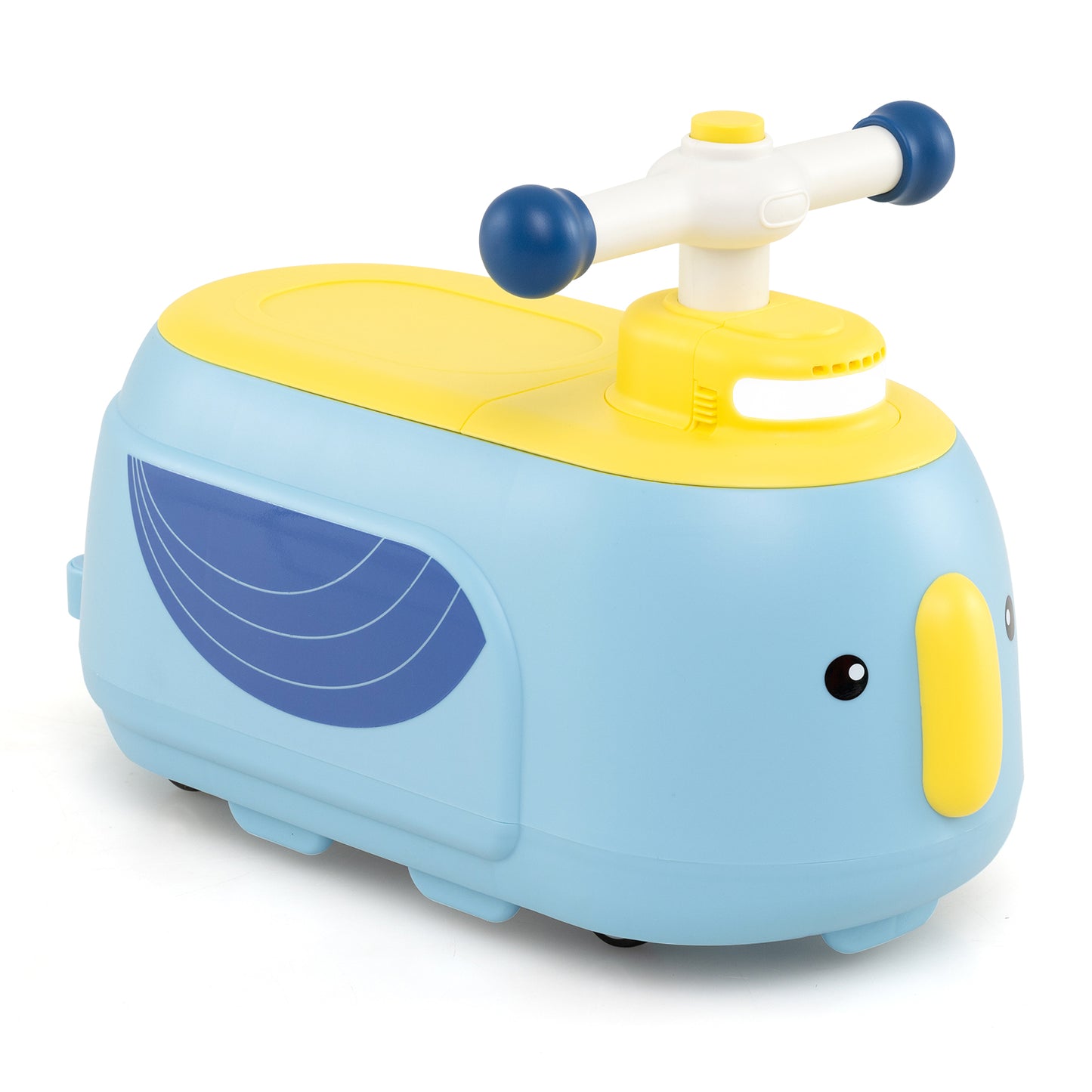 Toddler Ride on Toy with Trailer and Light Music, Blue Powered Ride On Toys at Gallery Canada