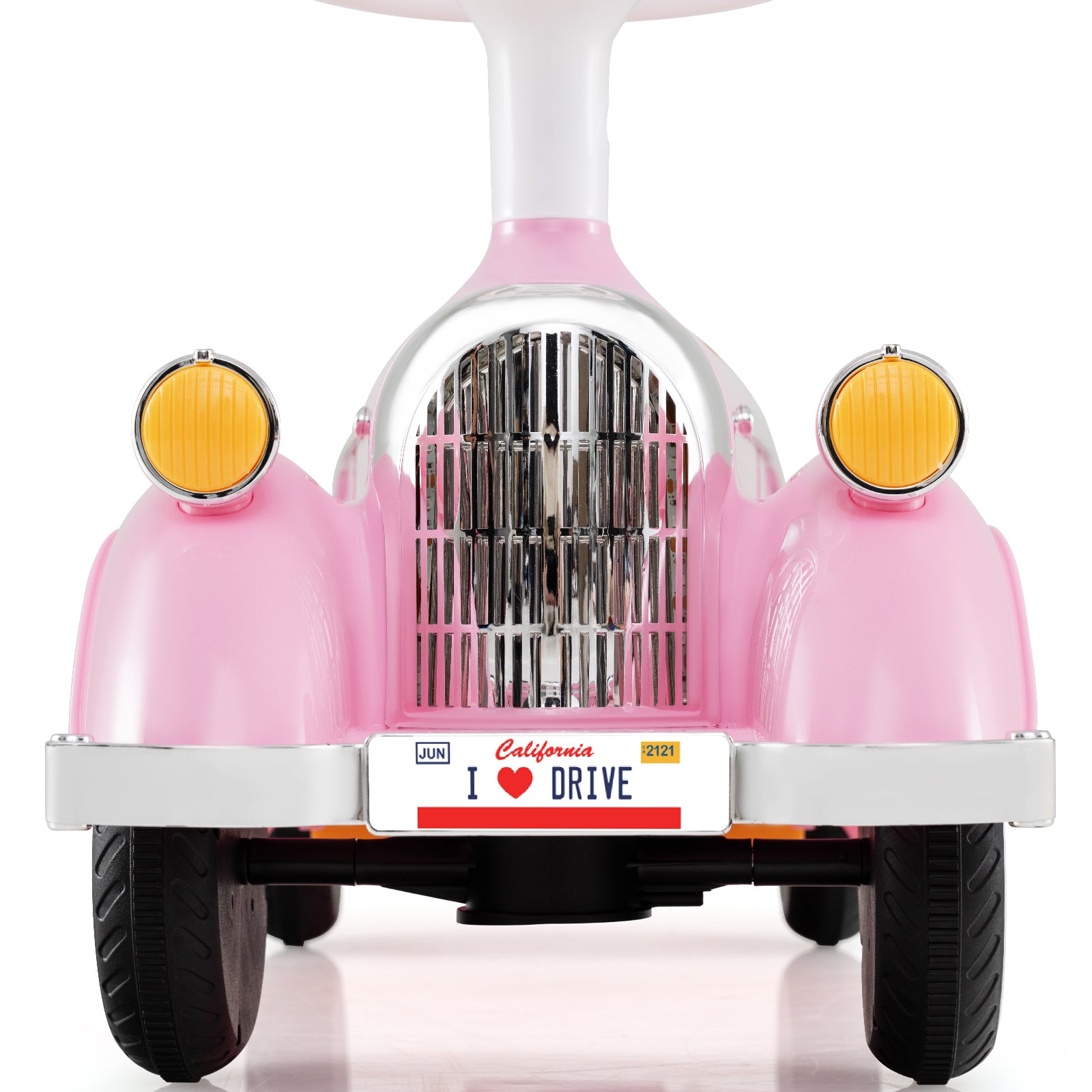 Toddler Ride on Toy Classic Sliding Car with Horn and LED Headlight, Pink Push & Pedal Ride On Toys at Gallery Canada