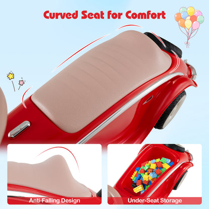 Toddler Ride on Toy Classic Sliding Car with Horn and LED Headlight, Red Push & Pedal Ride On Toys at Gallery Canada