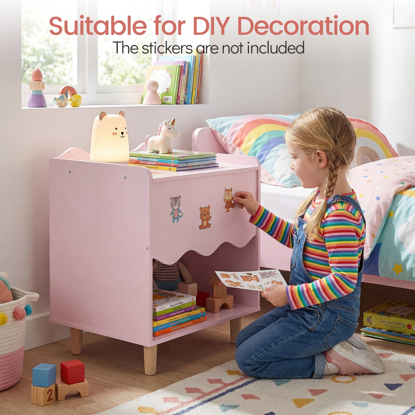 Toddler Scalloped Side Table, Pink Kids Storage at Gallery Canada