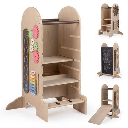 Toddler Standing Tower, Adjustable Height Step Stool With Chalkboard Toddler & Kids Furniture at Gallery Canada