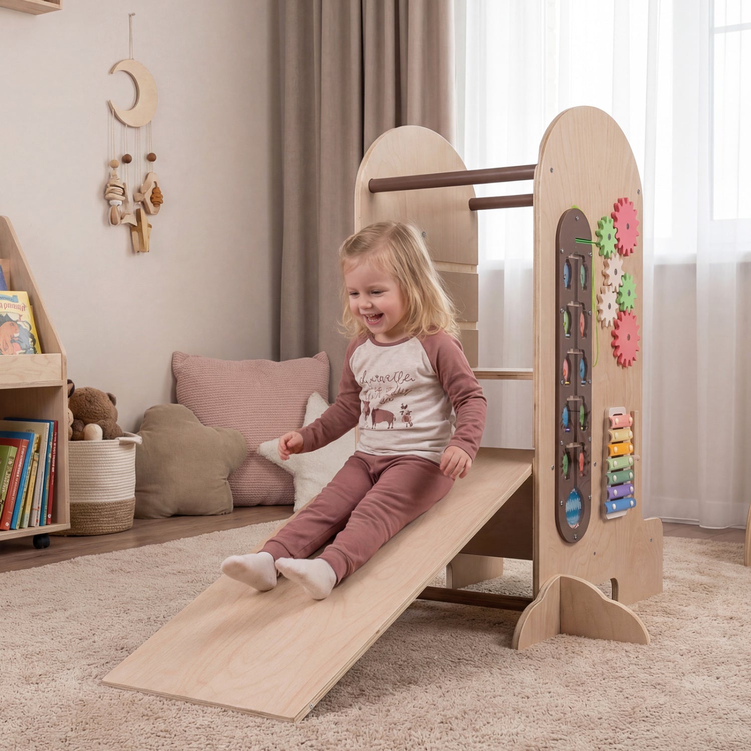 Toddler Standing Tower, Adjustable Height Step Stool With Chalkboard Toddler & Kids Furniture at Gallery Canada